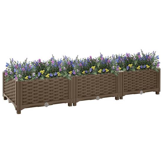 Lit surélevé Polypropylène Marron 120 x 40 x 23 cm - PANGIVO - Image 1