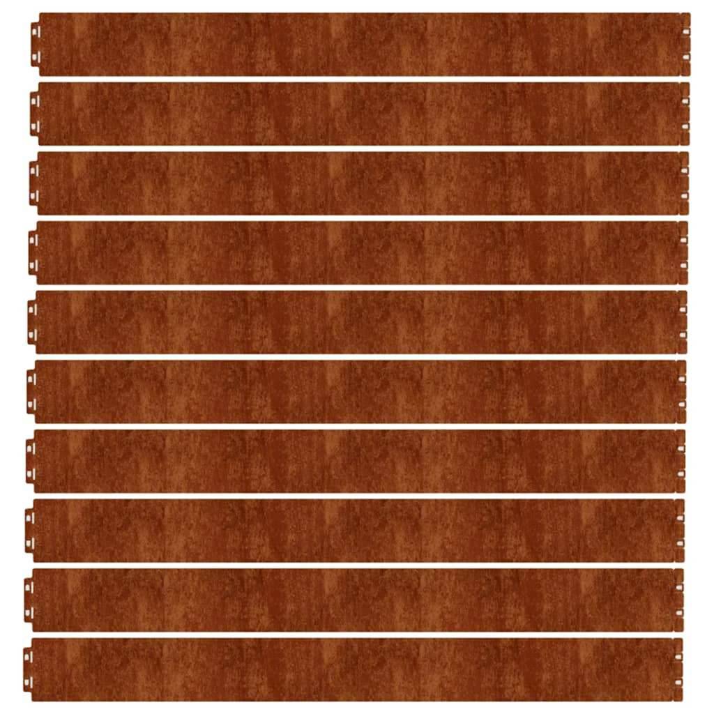 PANGIVO - Bordures de pelouse acier patiné rouillé 103 x 10 cm - PANGIVO - Image 4