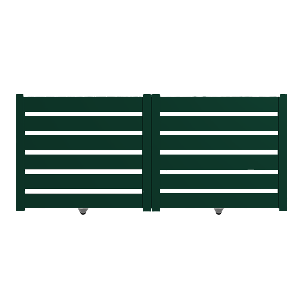 Portail Packit - Portail alu coulissant SAH en kit dim. L.3000 (entre piliers) X H.1500 mm  Vert (RAL 6005)