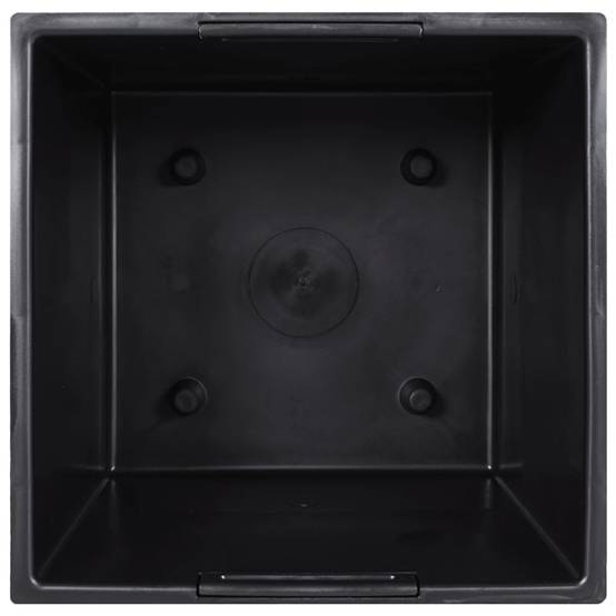 Grand Pot de Fleurs Haut Aspect Béton Industriel avec Insert Amovible Polypropylène Entrée Anthracite 61 cm – ComfortXL Outdoor Living - Image 5