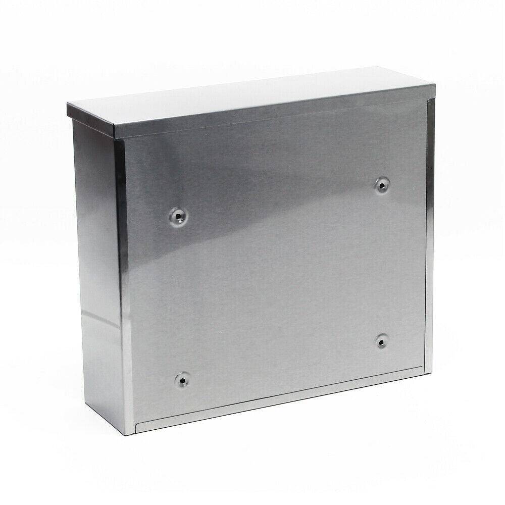 Helloshop26 - Boite aux lettres design boite postale murale acier inoxydable courrier 32 x 36 x 11,5 cm argenté - Imagen 3