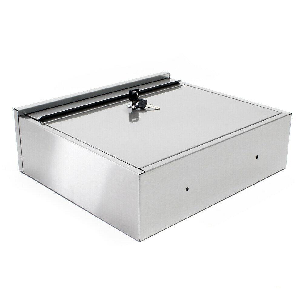 Helloshop26 - Boite aux lettres design boite postale murale acier inoxydable courrier 32 x 36 x 11,5 cm argenté - Imagen 4