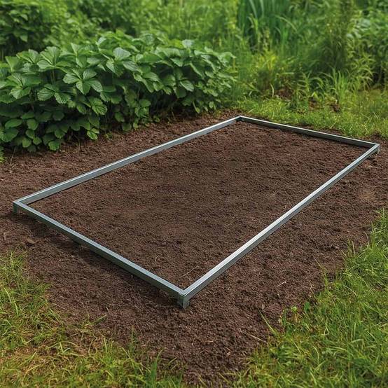 Fondation serre jardin 12m², 496x251x12 cm, Cadre métal solide acier galvanisé - TERRE JARDIN - TERRE JARDIN - Image 3