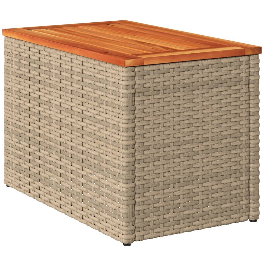 Maison Chic - Lot de 2 Tables d'extérieur - Tables d'appoint de jardin - Tables de jardin beige rotin bois massif - Image 5