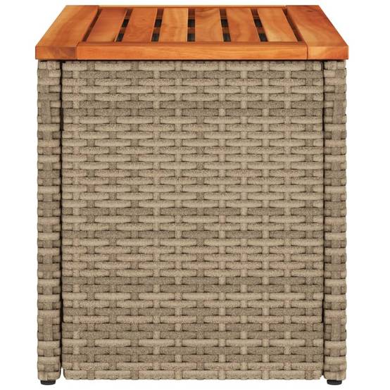 Maison Chic - Lot de 2 Tables d'extérieur - Tables d'appoint de jardin - Tables de jardin beige rotin bois massif - Image 7