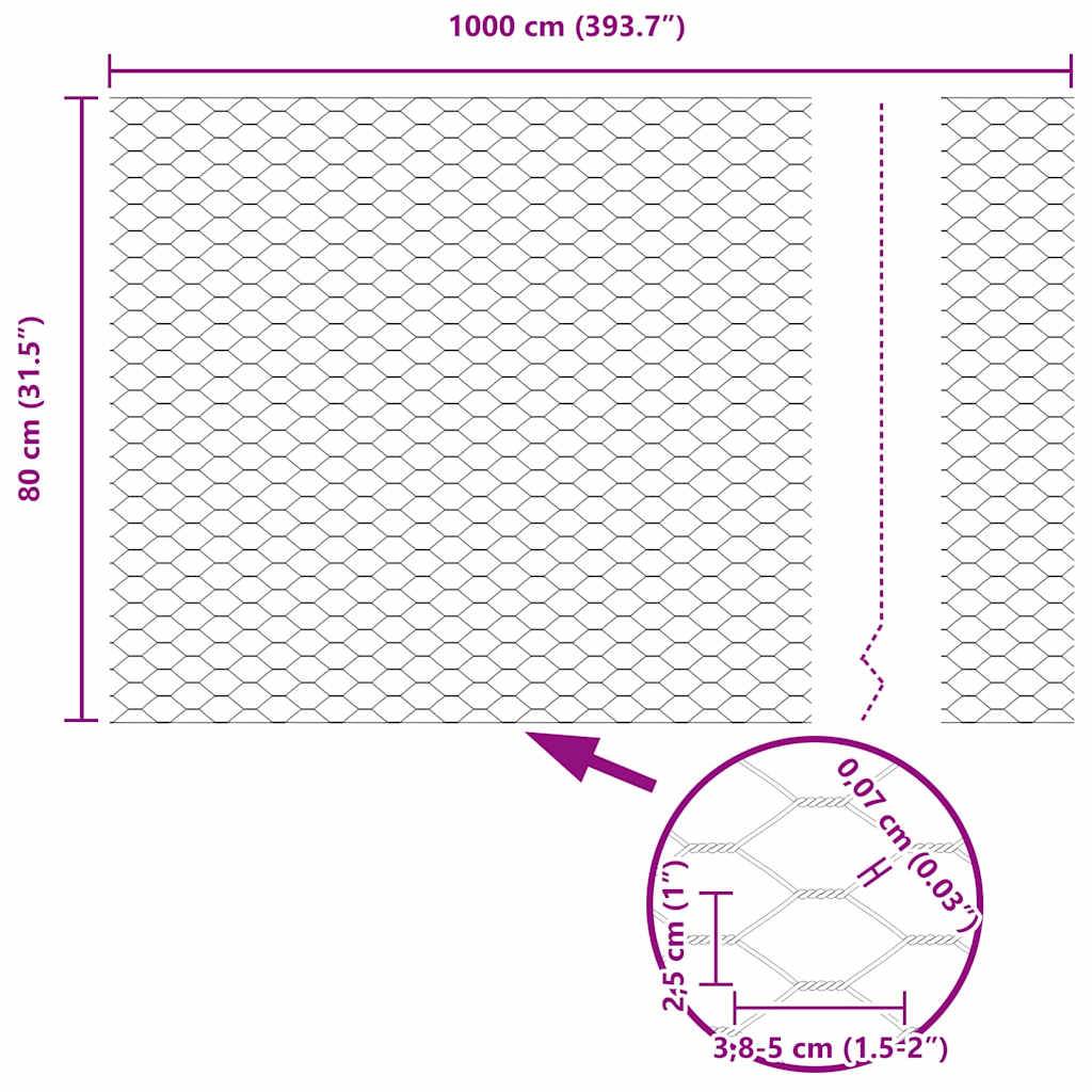 Clôture hexagonale PVC Gris 10 x 0.8 m, Poids :1.5kg - PANGIVO - Image 9