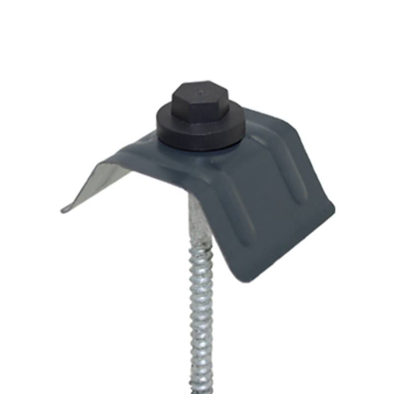 Kit de 50 fixations pour bac acier 1045 (vis L 100 x diam 6 mm) - Coloris - Gris anthracite RAL 7016 - Image 1