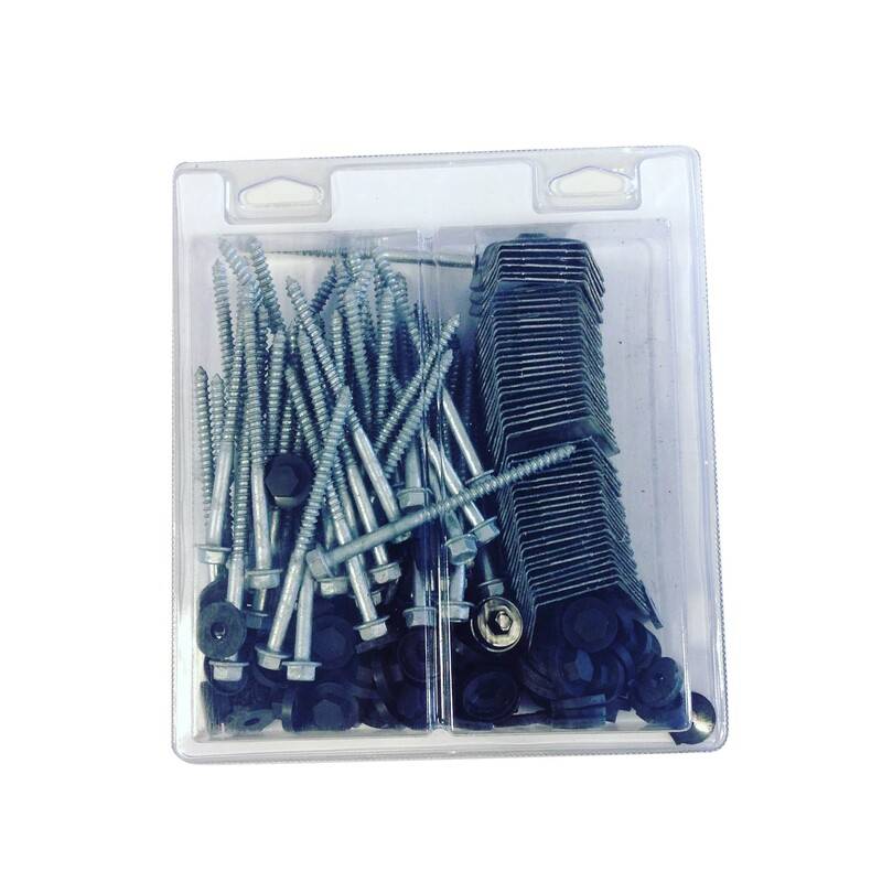 Kit de 50 fixations pour bac acier 1045 (vis L 100 x diam 6 mm) - Coloris - Gris anthracite RAL 7016 - Image 3