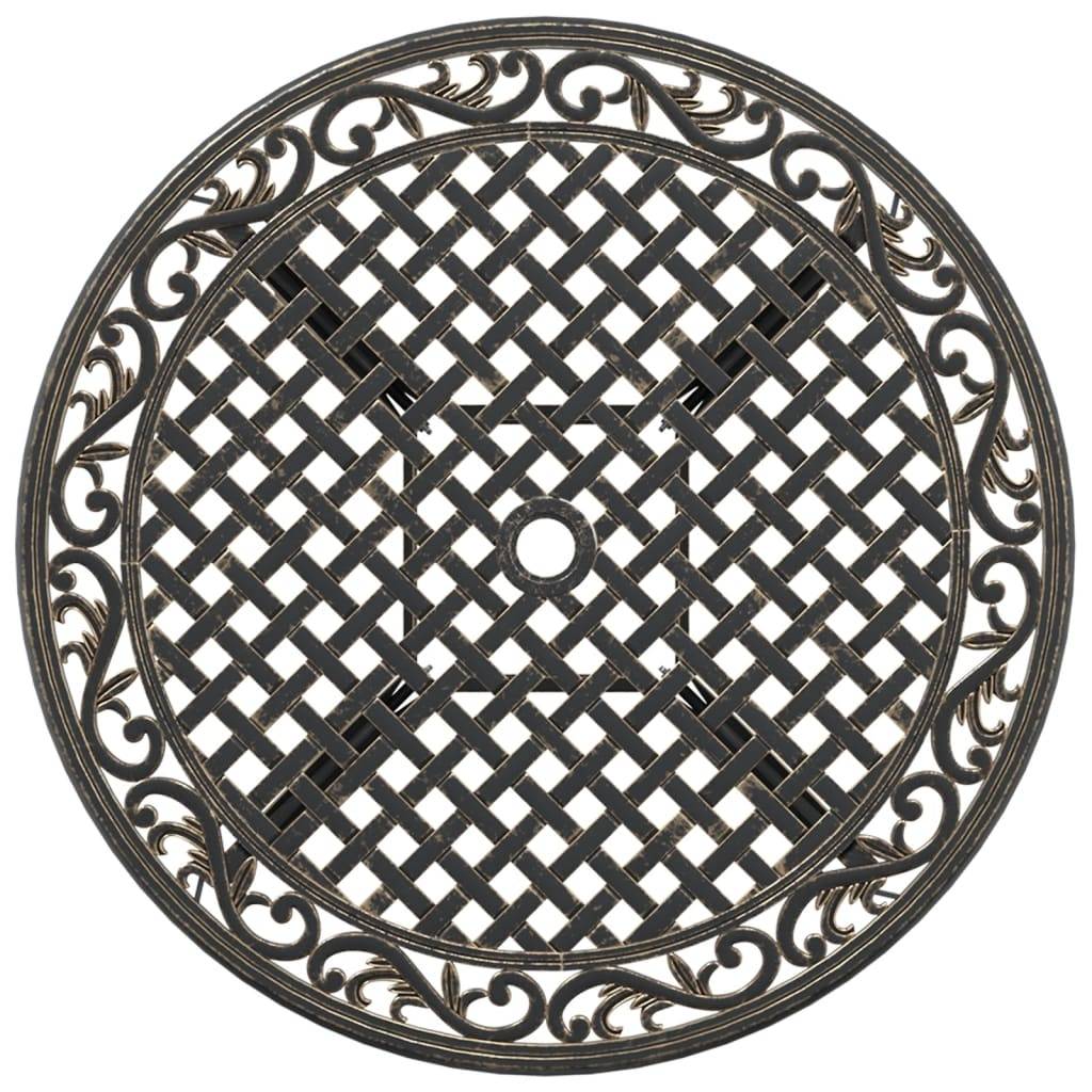 Table de jardin - Table Extérieure - Table De Patio bronze Ø90x75 cm aluminium coulé - Image 8