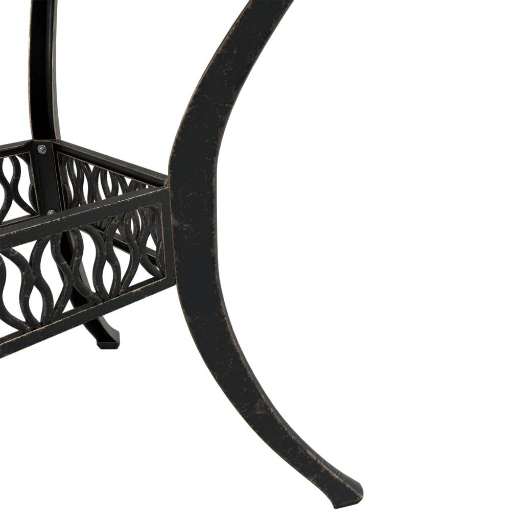 Table de jardin - Table Extérieure - Table De Patio bronze Ø90x75 cm aluminium coulé - Image 10