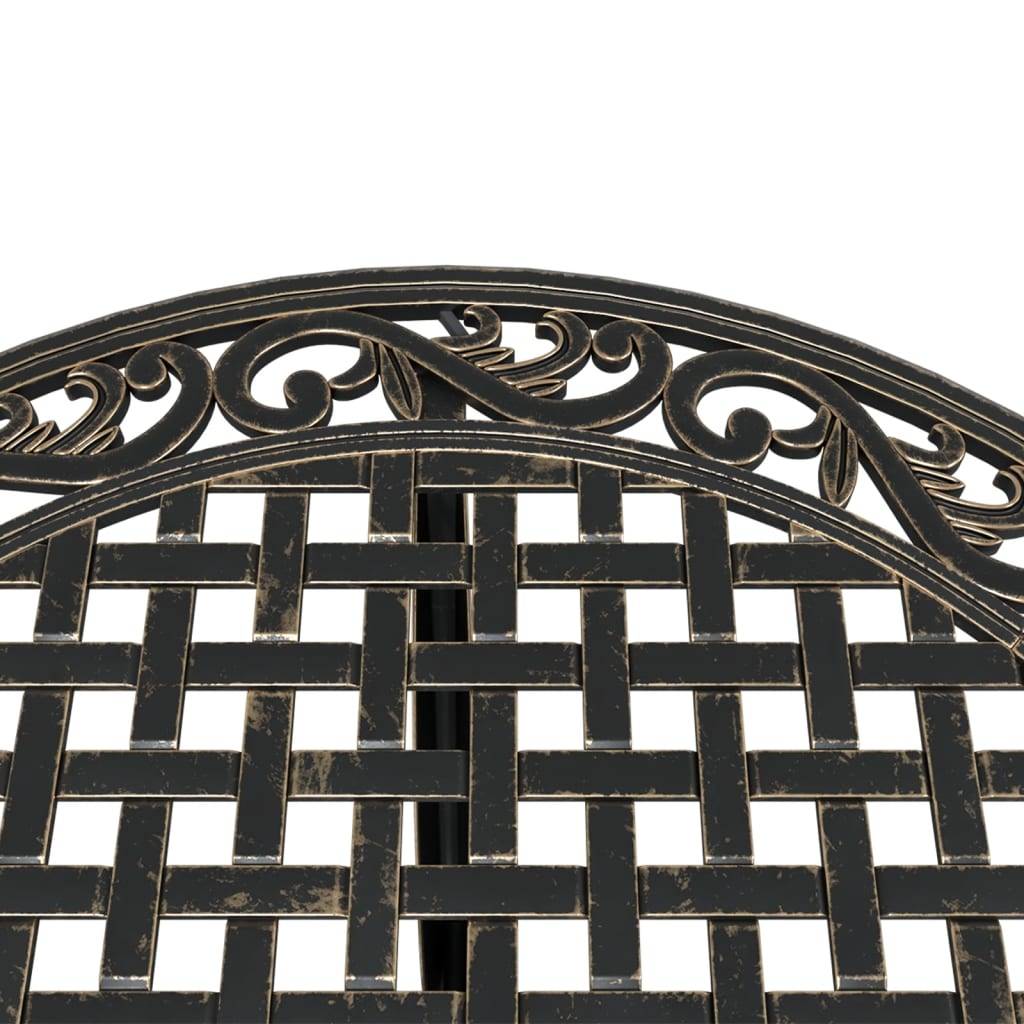 Table de jardin - Table Extérieure - Table De Patio bronze Ø90x75 cm aluminium coulé - Image 9