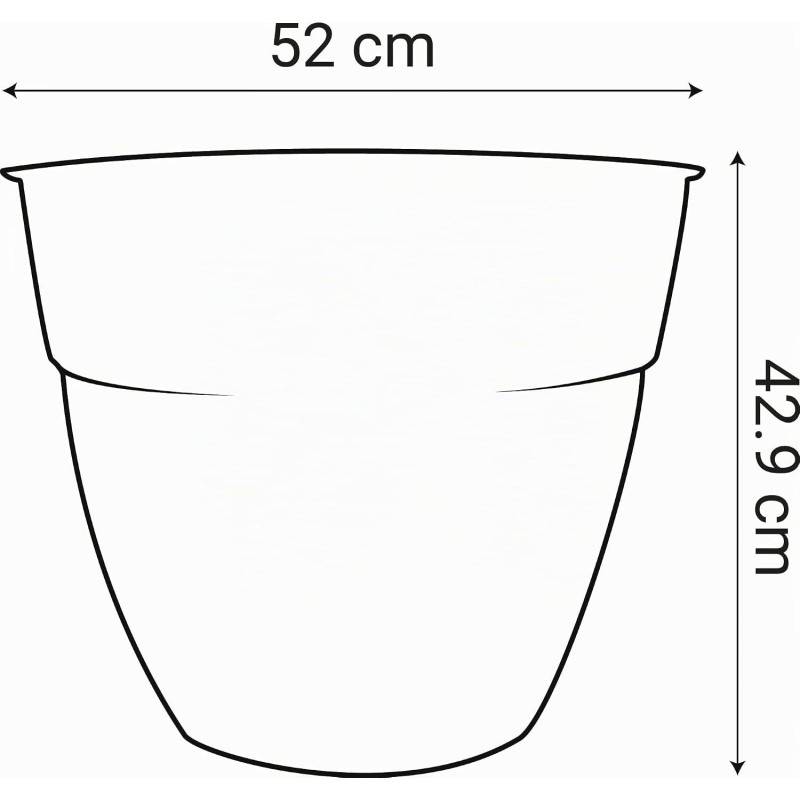 Eda - Pot De Fleur Osaka ø 50 Cm - Volume 56,8 L - Gris Anthracite - Eda - Imagen 4