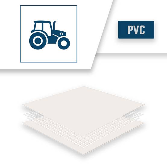 Bâche Agricole 2,5x3,5 m LP640AG Blanc Crème - Garantie 8 ans - Bâche PVC étanche de protection pour Matériel agricole TECPLAST - Imagen 5