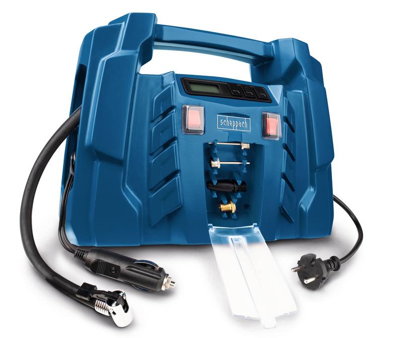 Scheppach - Compresseur portatif Airforce 5 SCHEPPACH 12V/230V + kit accessoires 5 pièces - 5906142901
