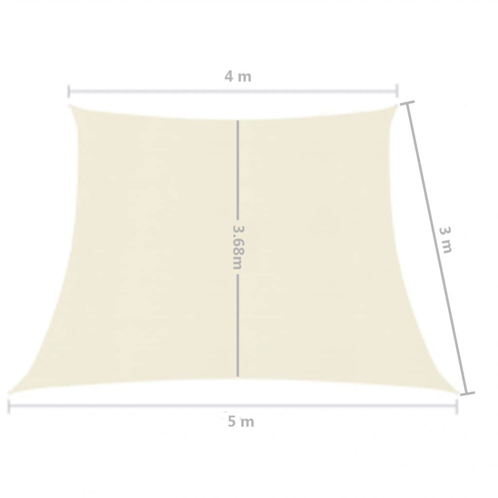 Helloshop26 - Voile toile d'ombrage parasol160 g/m² crème 4/5 x 3 m PEHD - Imagen 6