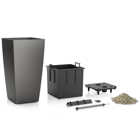 Lechuza - Cubico Premium 22 - kit complet, anthracite métallisé 41 cm Lechuza - Imagen 2