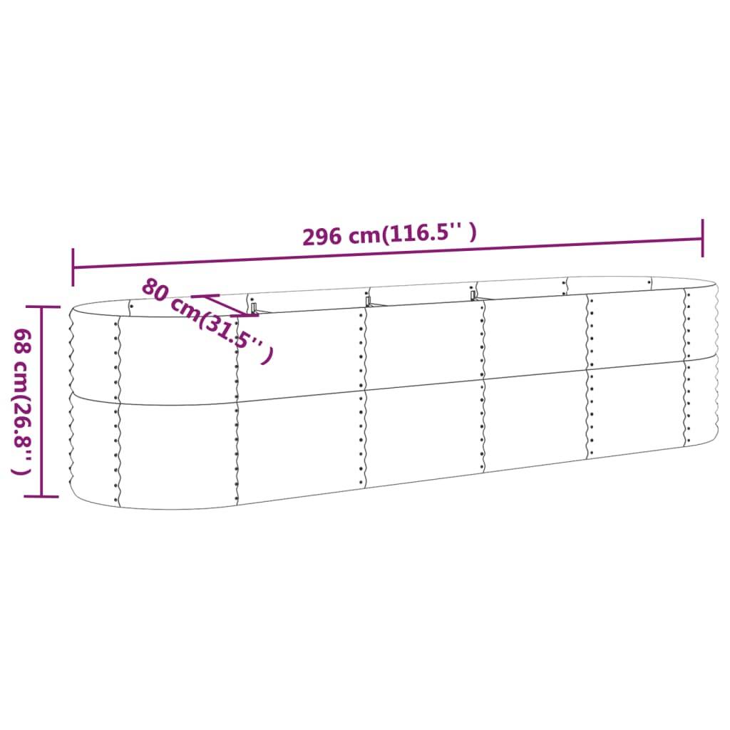 ComfortXL - Potager surélevée Acier Galvanisé pour potager jardin Argenté 296x80x68 cm – ComfortXL Outdoor Living - Image 6