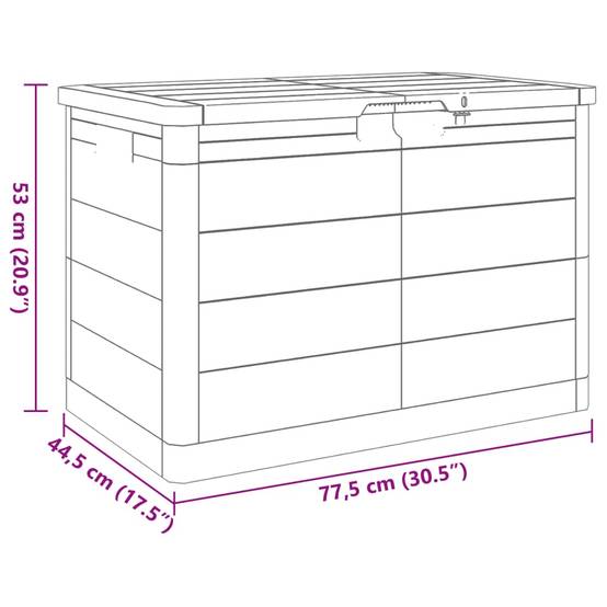 Boîte de Rangement Jardin Polypropylène Verrouillable Imperméable pour Terrasse Extérieur Brun 160L – ComfortXL Outdoor Living - Image 4