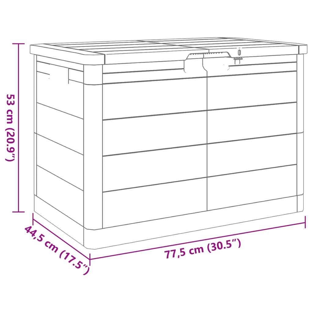 Boîte de Rangement Jardin Polypropylène Verrouillable Imperméable pour Terrasse Extérieur Brun 160L – ComfortXL Outdoor Living - Image 4