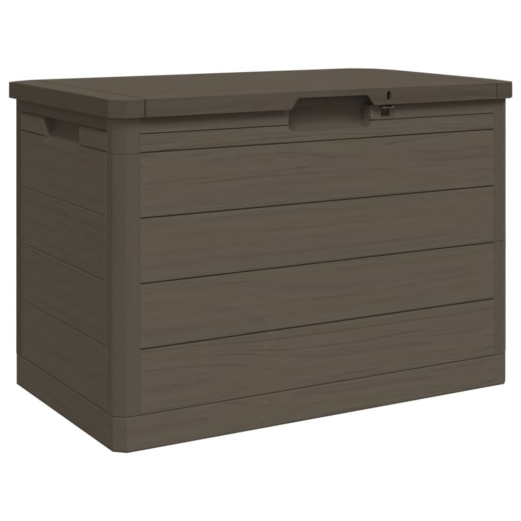 Boîte de Rangement Jardin Polypropylène Verrouillable Imperméable pour Terrasse Extérieur Brun 160L – ComfortXL Outdoor Living - Image 2