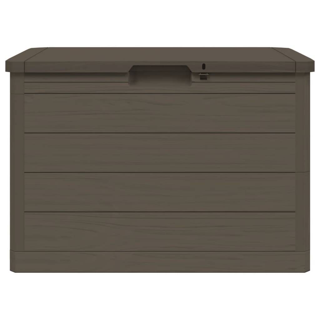 Boîte de Rangement Jardin Polypropylène Verrouillable Imperméable pour Terrasse Extérieur Brun 160L – ComfortXL Outdoor Living - Image 5