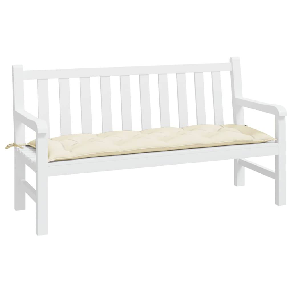 Coussin de banc de jardin crème 150x50x7 cm tissu oxford P116 - Image 3