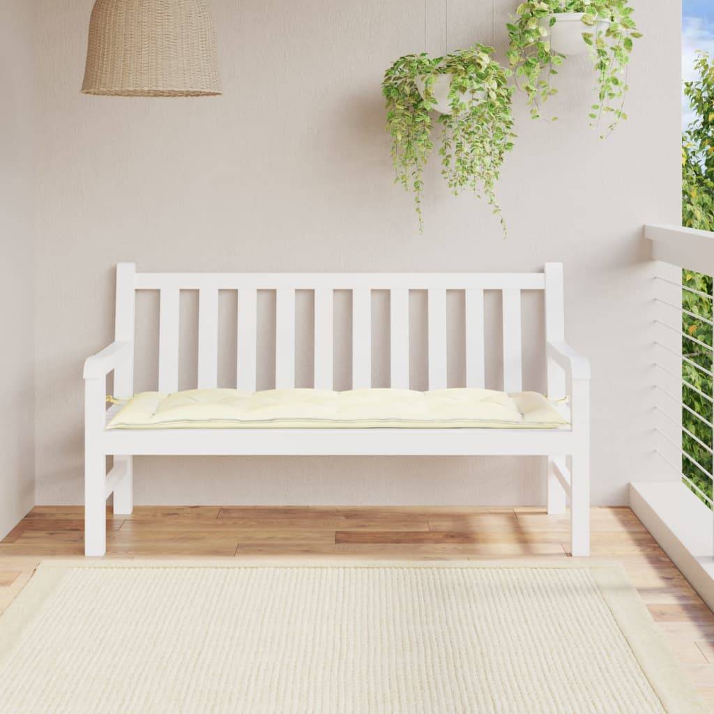 Coussin de banc de jardin crème 150x50x7 cm tissu oxford P116 - Image 2