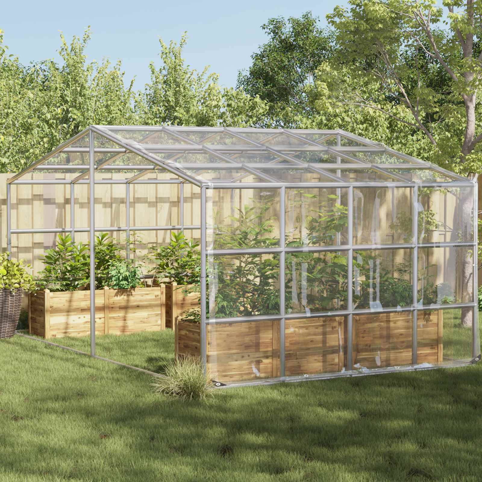 Vidaxl - Couverture pour plantes Transparent 4 x 5 m PVC vidaXL 3429352