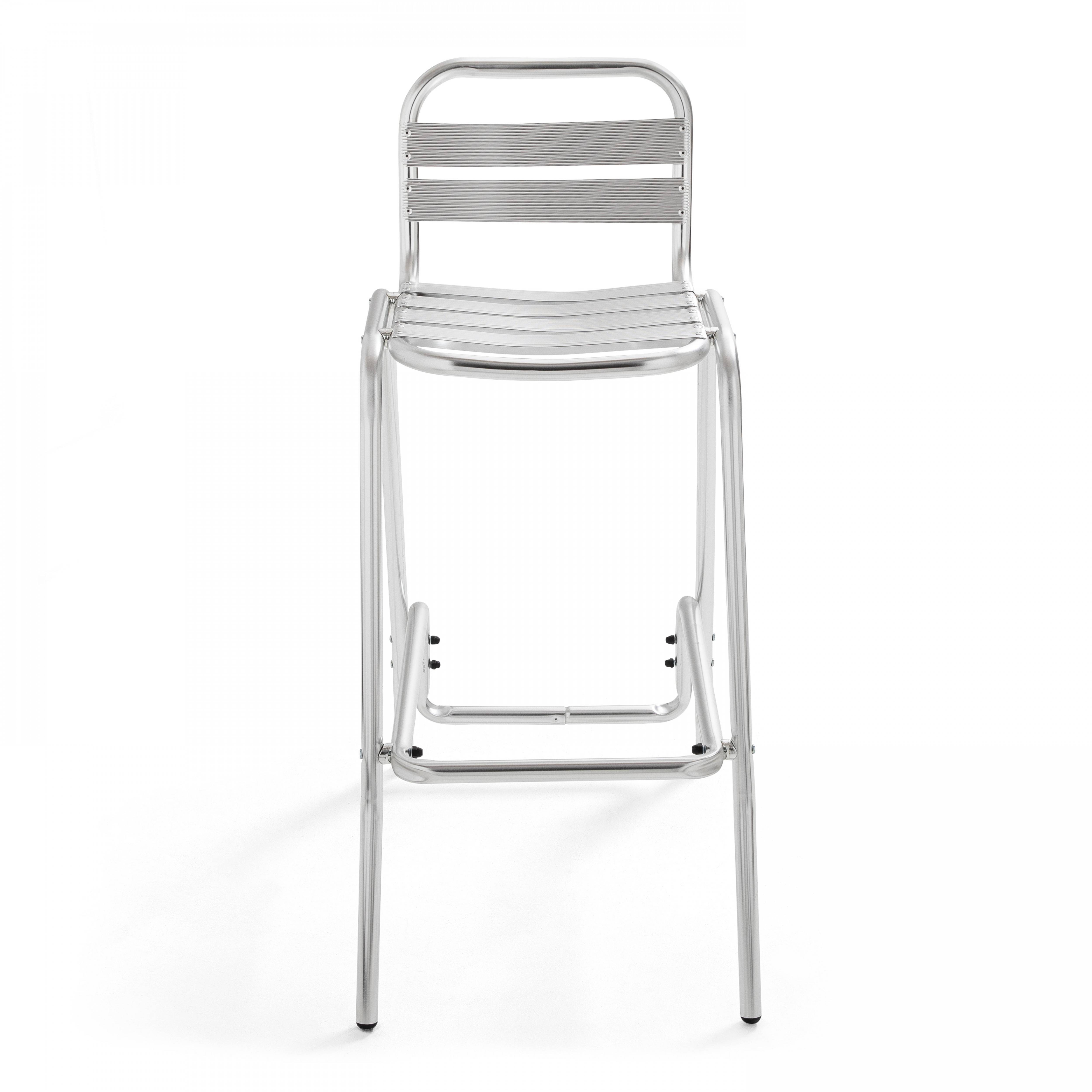 Oviala - Chaise haute en aluminium gris Soho - Oviala - Imagen 3