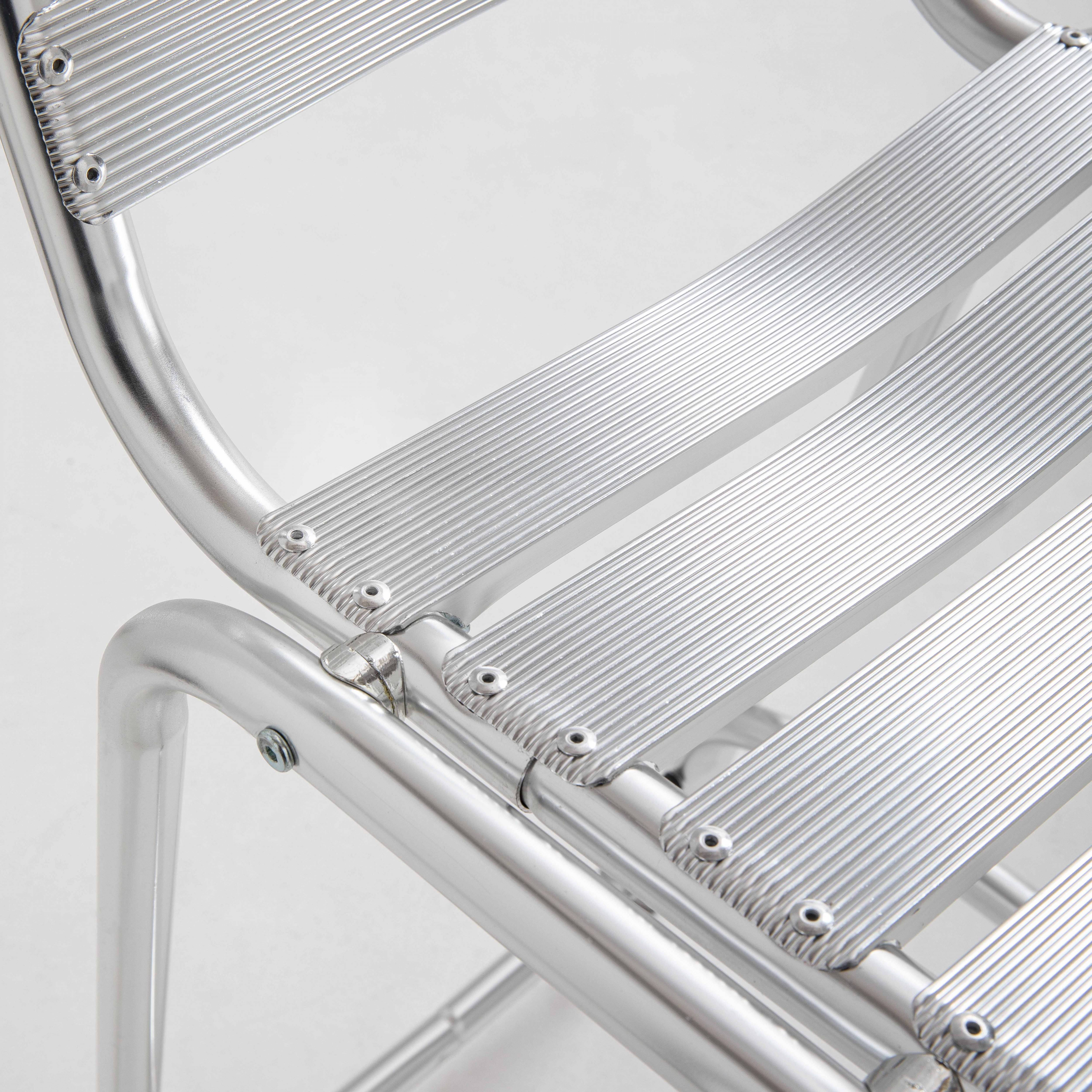 Oviala - Chaise haute en aluminium gris Soho - Oviala - Imagen 4