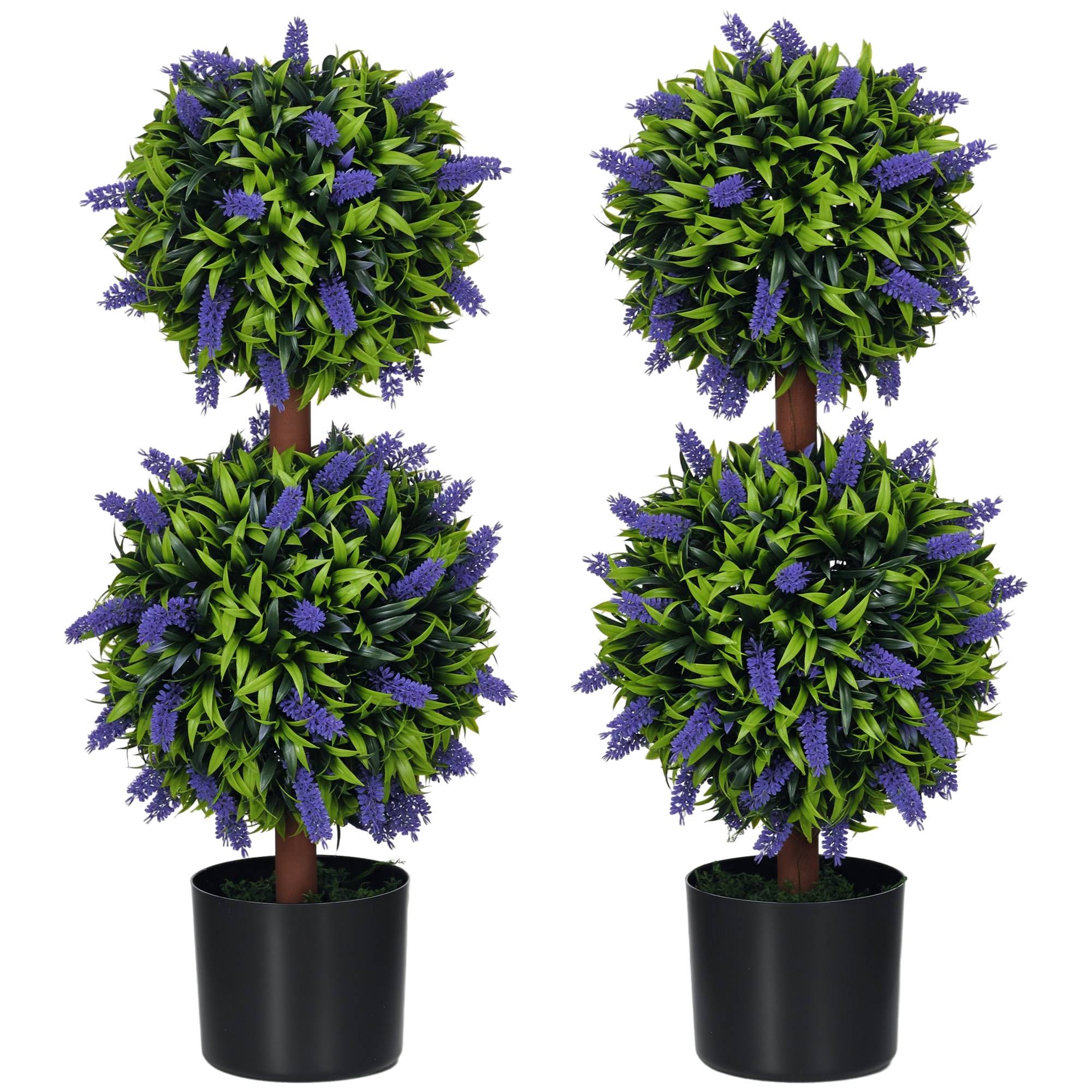 Lot 2 plantes artificielles résistantes UV pot 70 cm salon jardin