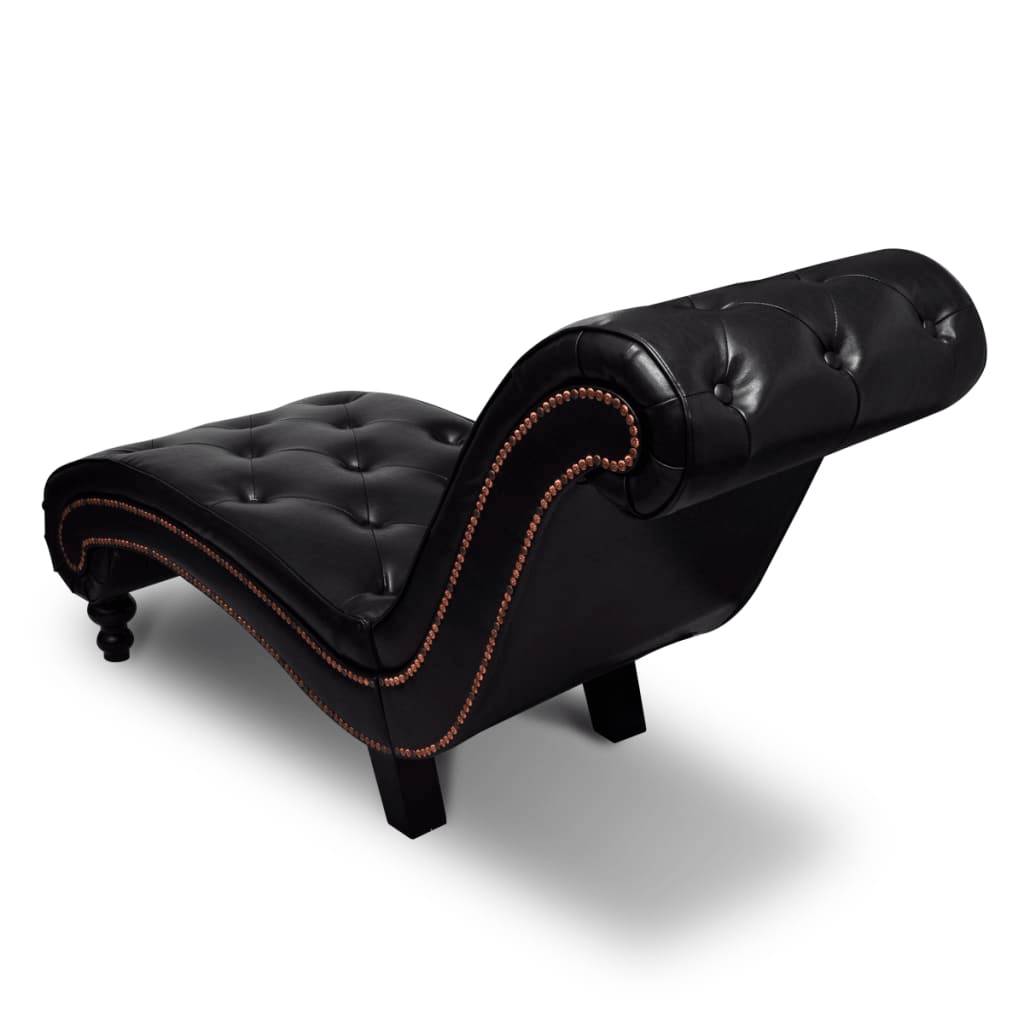 Bain de soleil - Transat - Chaise longue Marron Similicuir - MEUBLE PRO - Image 4