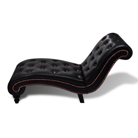 Bain de soleil - Transat - Chaise longue Marron Similicuir - MEUBLE PRO - Image 3