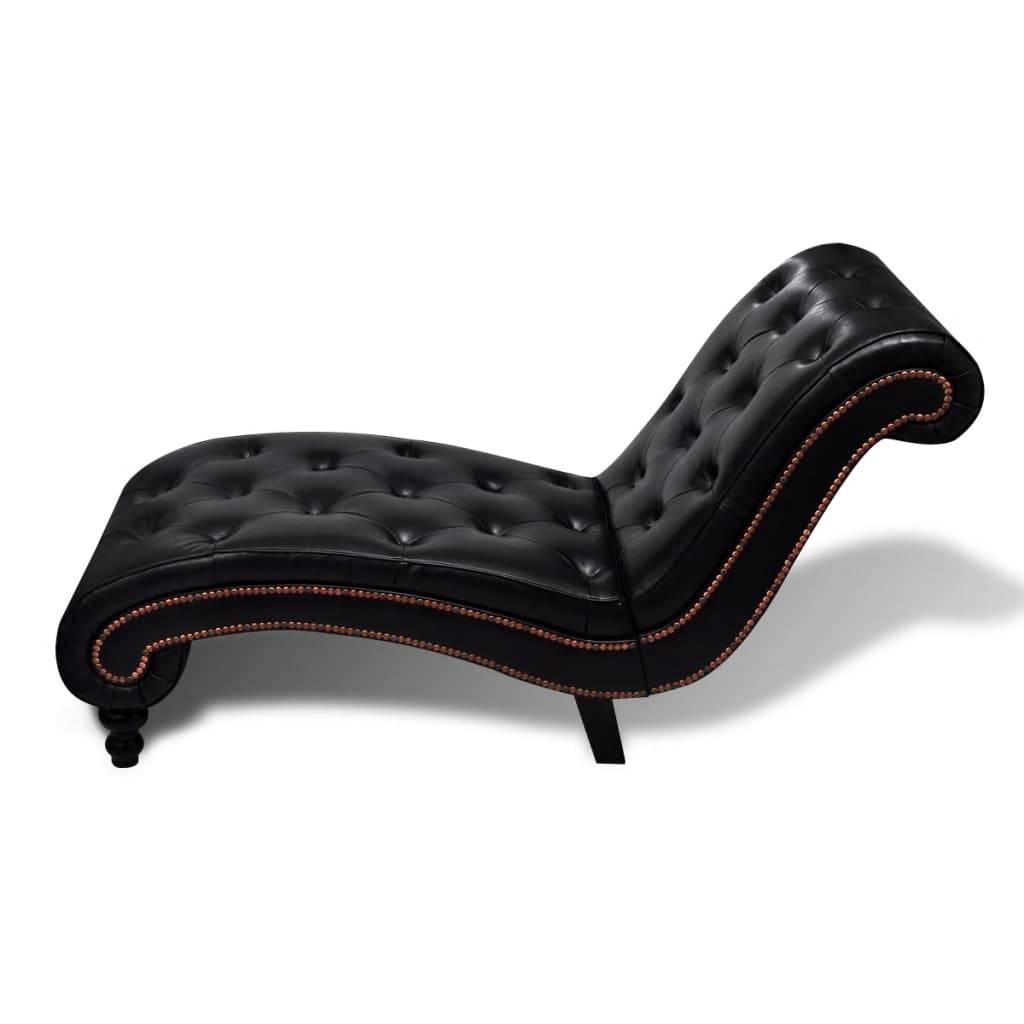Bain de soleil - Transat - Chaise longue Marron Similicuir - MEUBLE PRO - Image 3