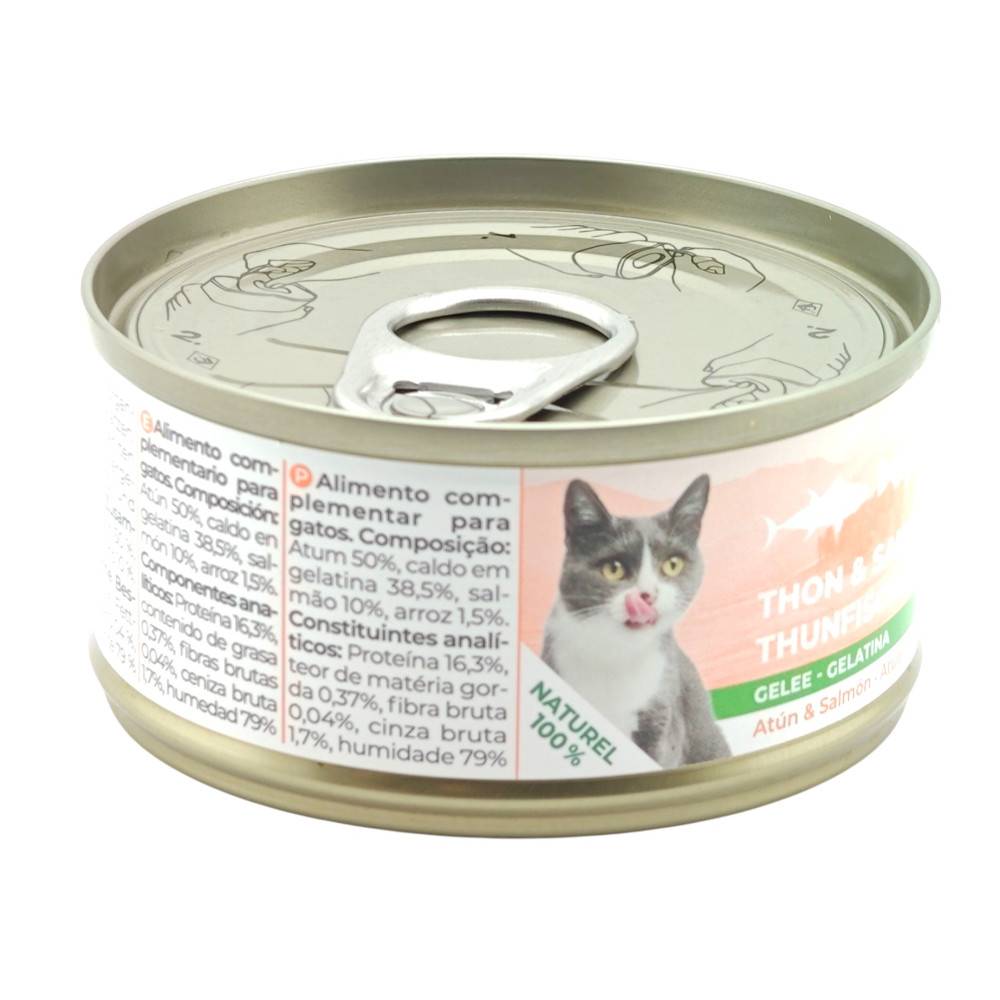 Bubimex - Pâtée en gelée pour chat au thon et au saumon Bubimex Bubi Nature - 70 g - Image 4