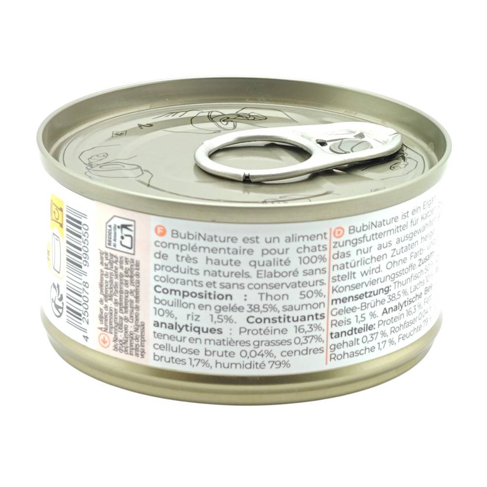Bubimex - Pâtée en gelée pour chat au thon et au saumon Bubimex Bubi Nature - 70 g - Image 6