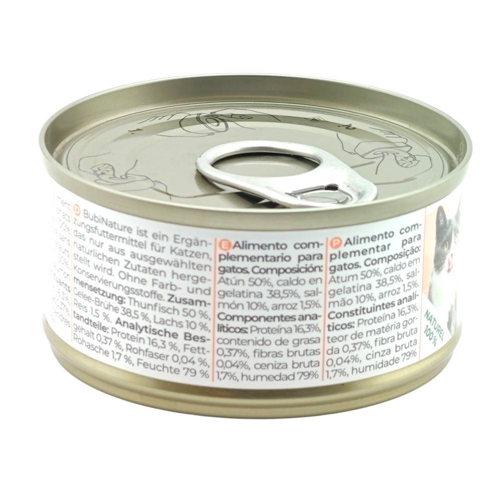 Bubimex - Pâtée en gelée pour chat au thon et au saumon Bubimex Bubi Nature - 70 g - Image 3