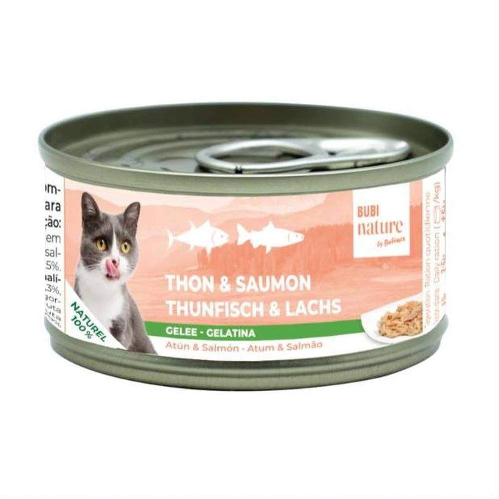 Bubimex - Pâtée en gelée pour chat au thon et au saumon Bubimex Bubi Nature - 70 g - Image 2