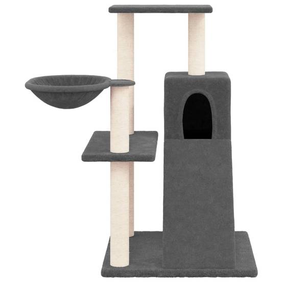 Arbre à chat design avec niche hamac et griffoirs sisal Gris foncé – ComfortXL Pet Living - Image 3