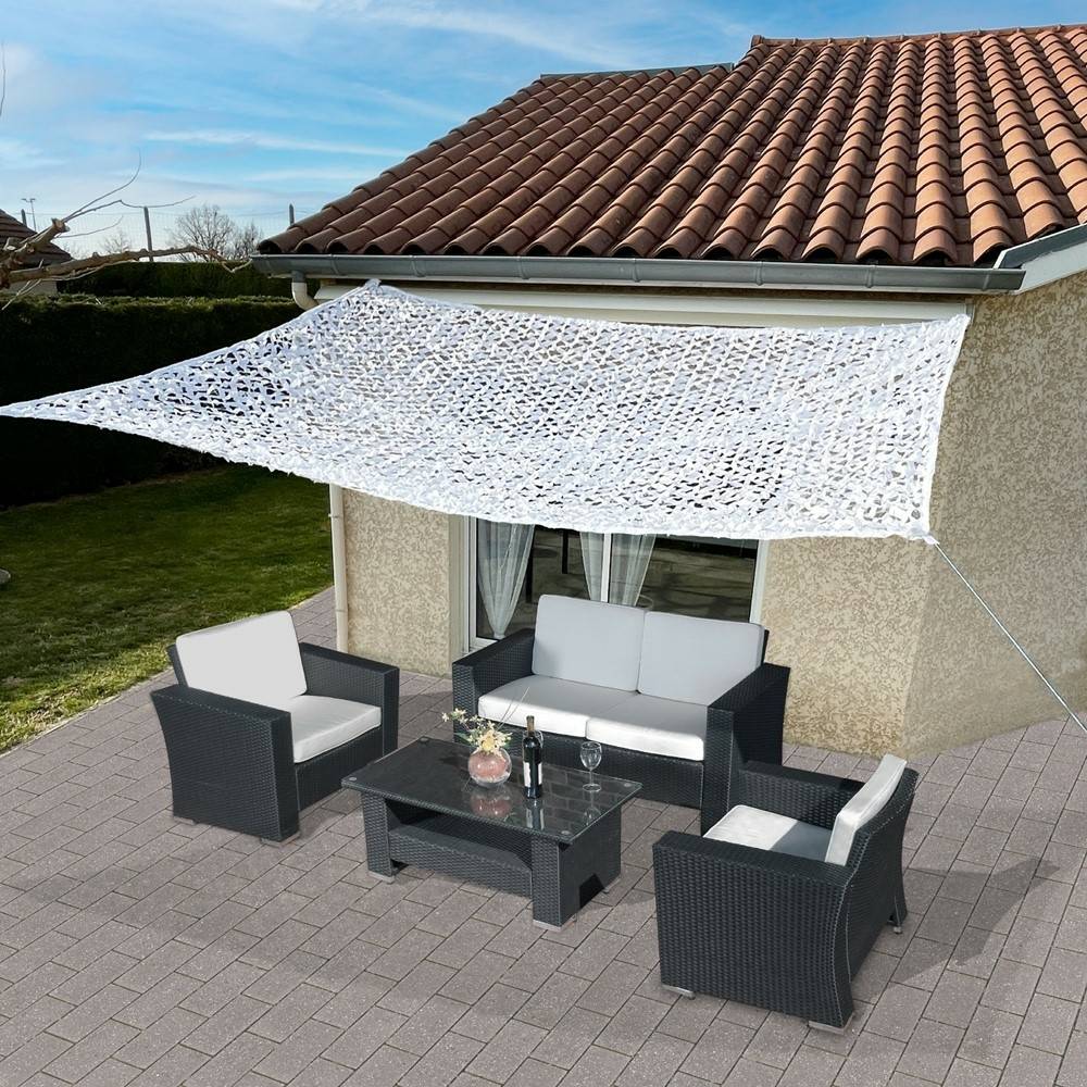 Terre Jardin - Filet d'ombrage / camouflage 2 x 3 Blanc - Imagen 4
