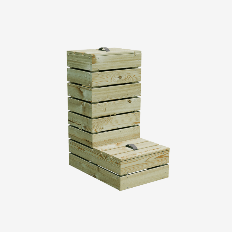 Cerland - Composteur en bois traité 40 x 60 x 81 cm Alto - Imagen 1