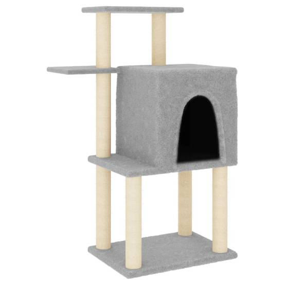 Arbre à chat, Tour à chat avec griffoirs en sisal gris clair 97 cm MP65 - Image 1