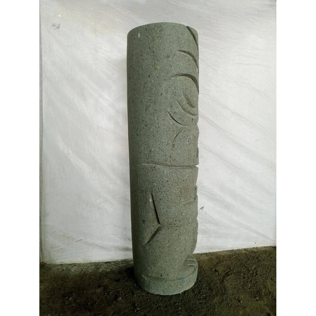 Wanda COLLECTION - Totem en pierre tiki statue de jardin 1m - Image 3