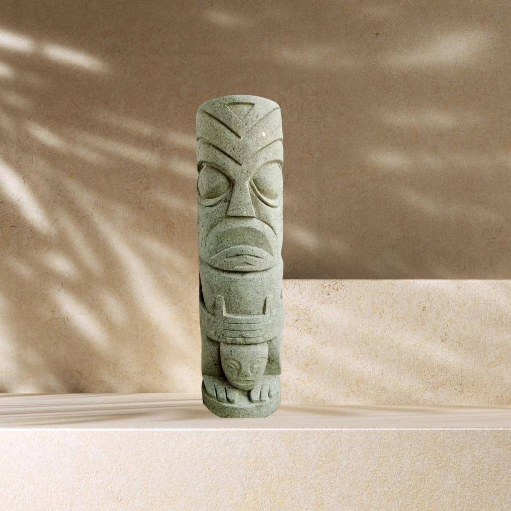 Wanda COLLECTION - Totem en pierre tiki statue de jardin 1m - Image 2