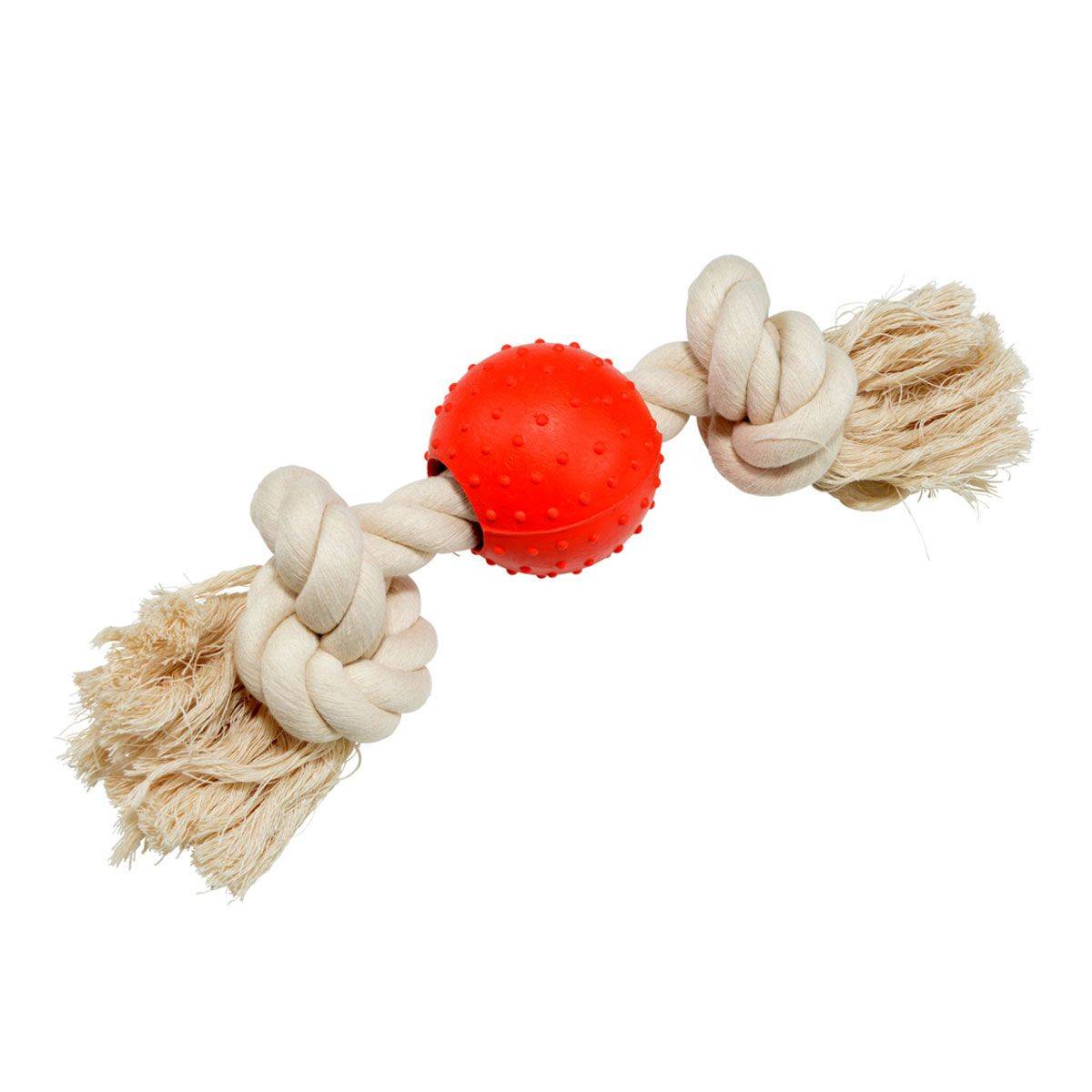 Love Story - Jouet pour Chien "Corde & Balle" 25cm Naturel - Image 1