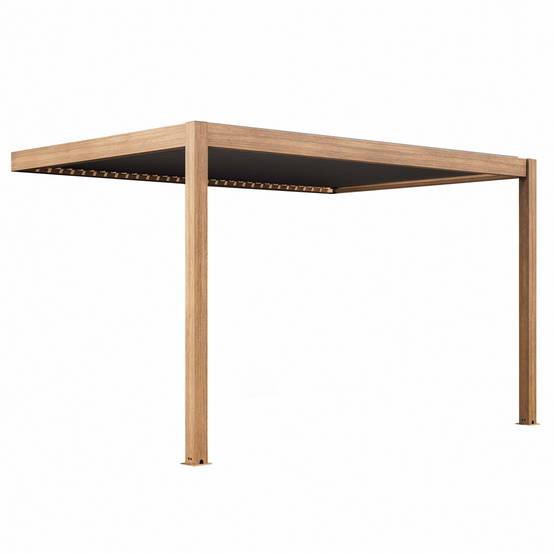 Oviala - Pergola bioclimatique adossée et motorisée éclairée 3x4m et 3 stores Thebes - Oviala - Image 4