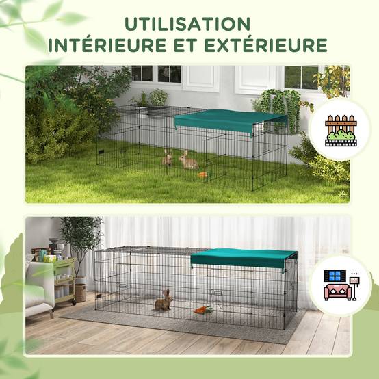 ComfortXL - Parc Modulable Lapins & Rongeurs 1.87 m² - Enclos Jardin Anti-Évasion avec Toit - ComfortXL Outdoor Living - Image 7