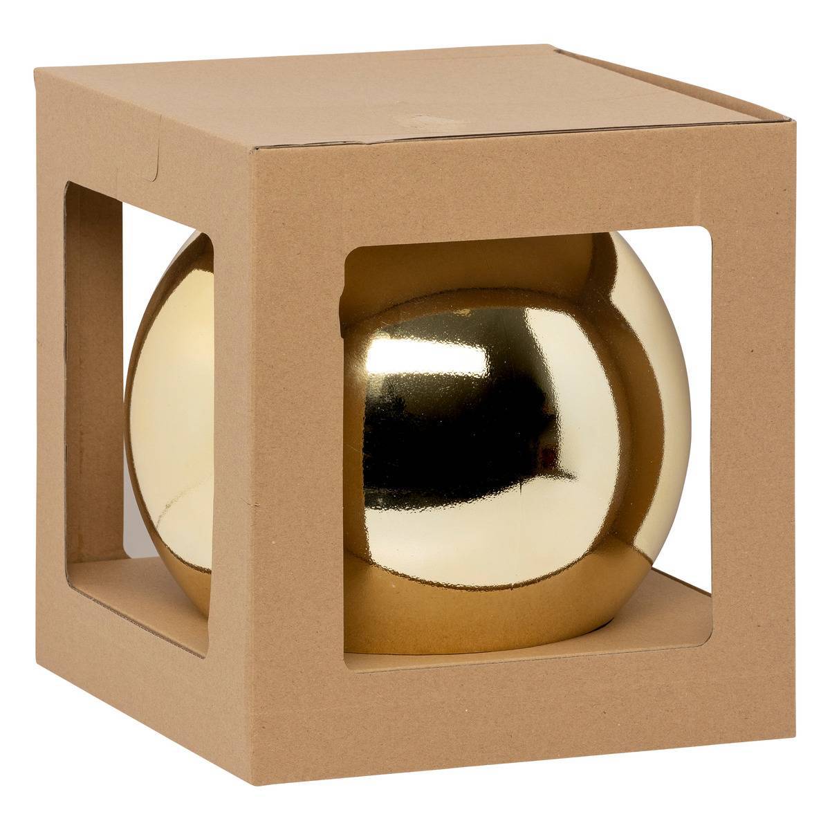 Fééric Lights & Christmas - Boule de Noël "Colorama de Noël" or en plastique recyclé D25cm - Atmosphera Créateur d'intérieur - Imagen 2