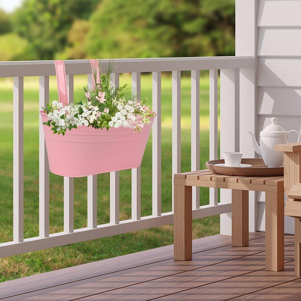 Pot de fleurs suspendu rose - MCBOSON - Image 4