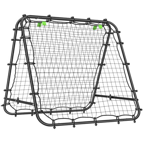 But de football réglable et pliable, structure métallique, 100 x 68-95 cm, noir - Image 1